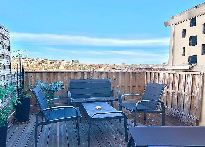 Honore - Rooftop Avec Vue - Appartement T3 Atypique Centre Ville Vieux Port Proche Opera