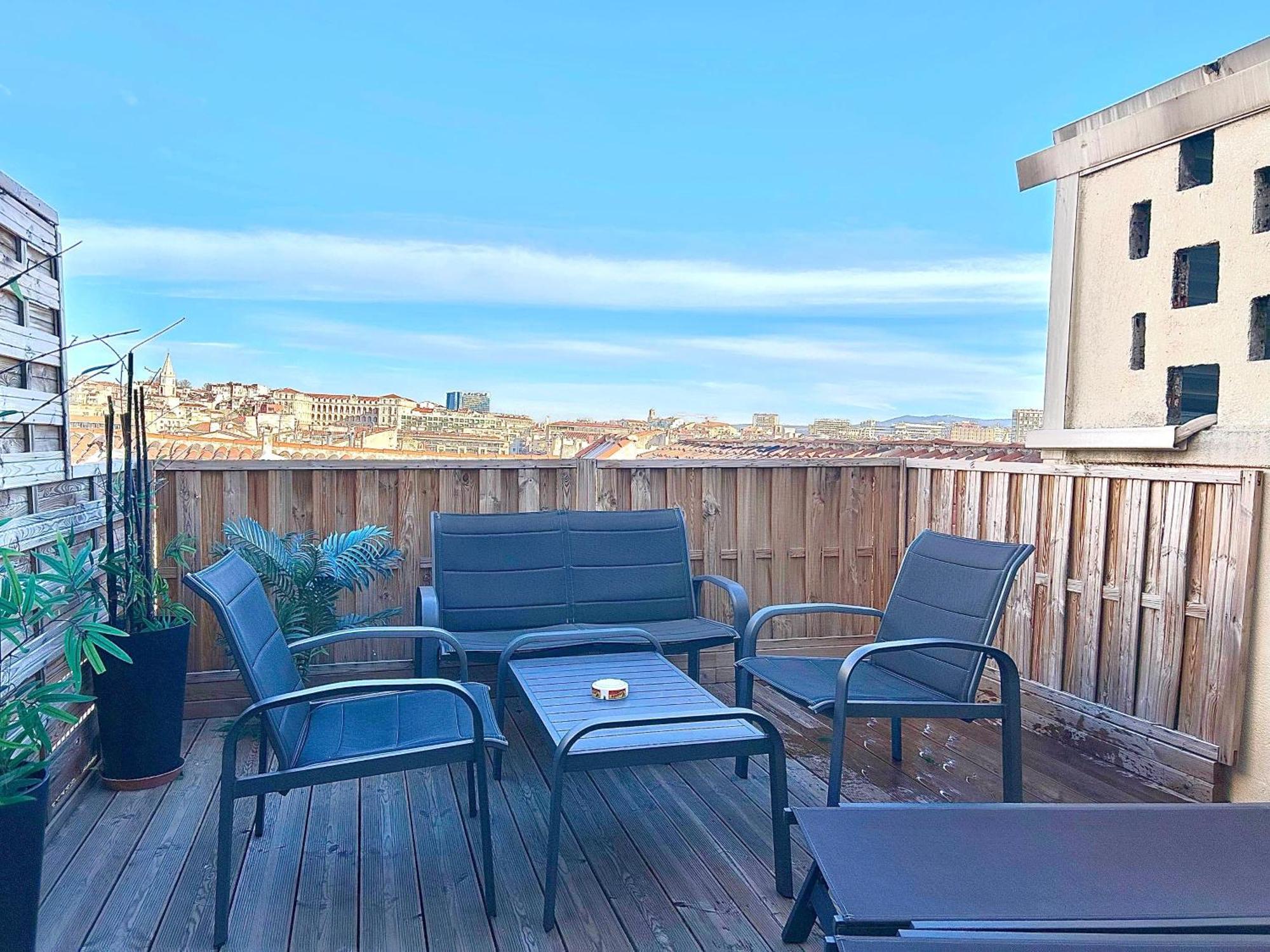 Honore - Rooftop Avec Vue - T3 Atypique Centre Vieux Port Proche Opera Apartment Marseille